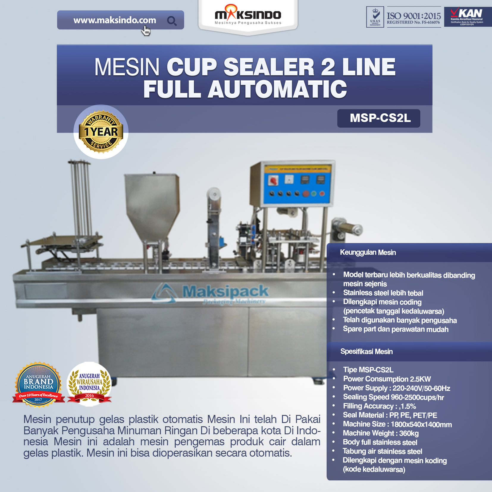 Jual Mesin Cup Sealer Otomatis 2 line dan 4 line di Tangerang