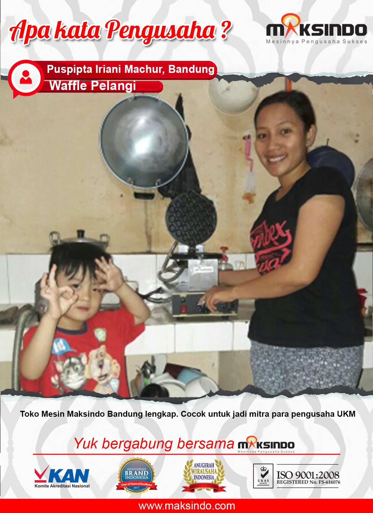Waffle Pelangi : Dengan Mesin Egg Waffle Maksindo Usaha Saya Bertambah Maju