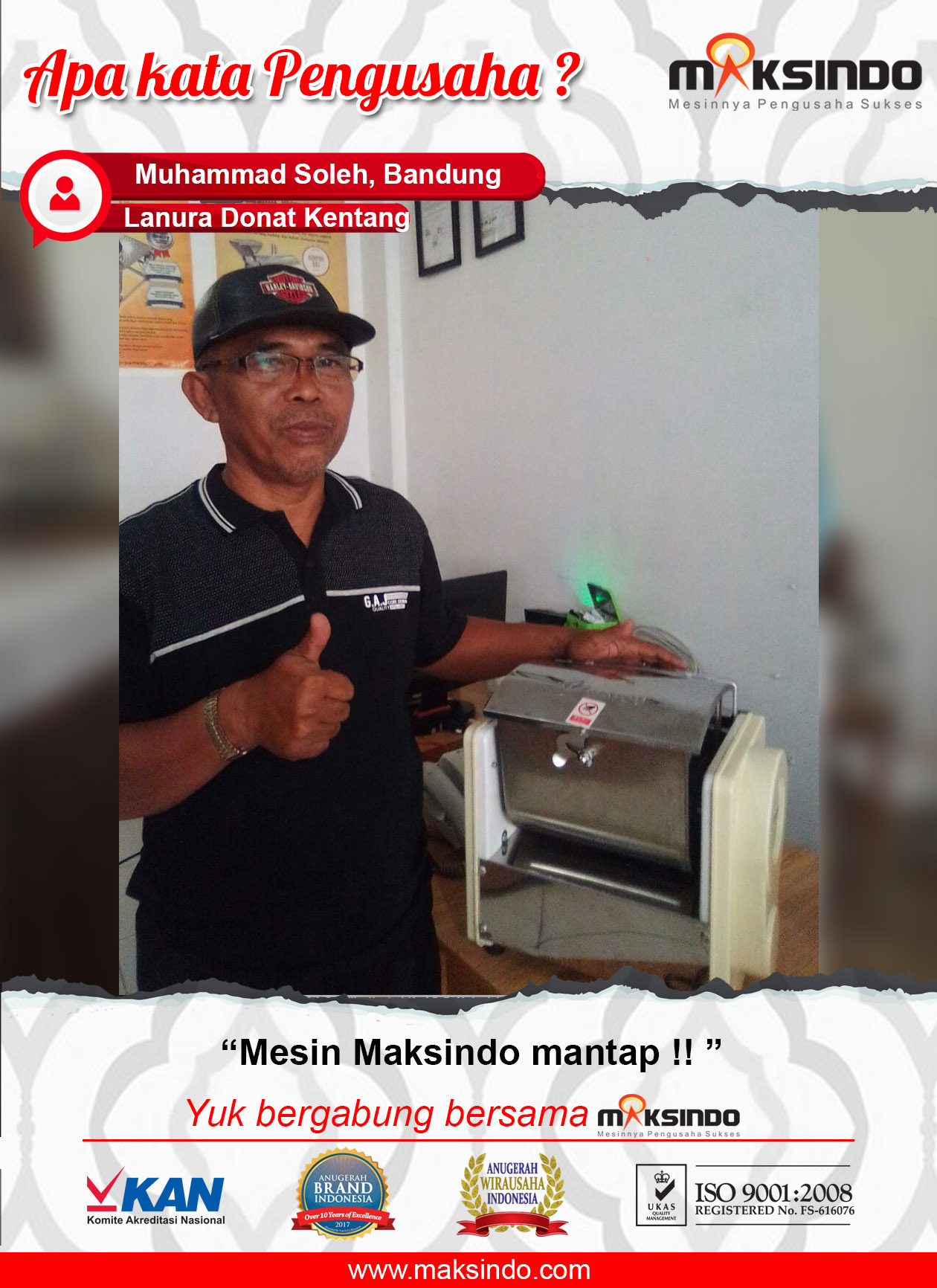 Lanura Donat Kentang : Mesin Dough Mixer Maksindo Memang Mantap