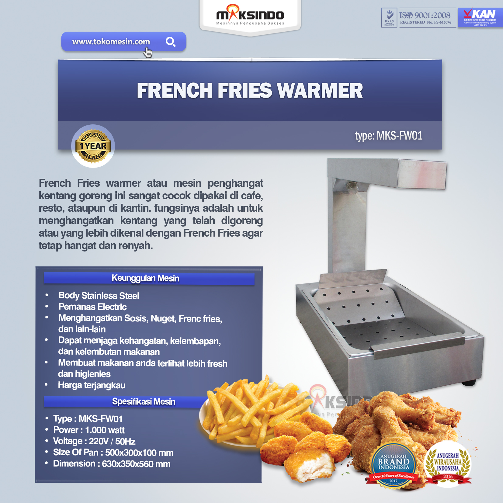 French Fries Warmer MKS-FW01