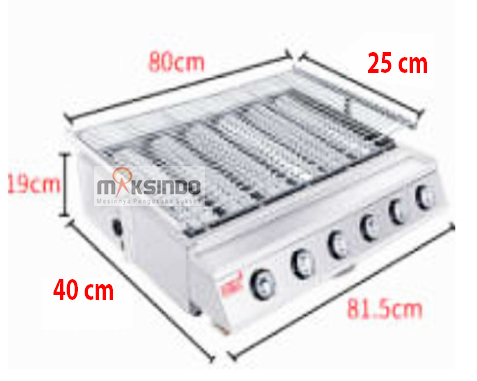 Pemanggang Serbaguna – Gas BBQ Grill 6 Tungku-2