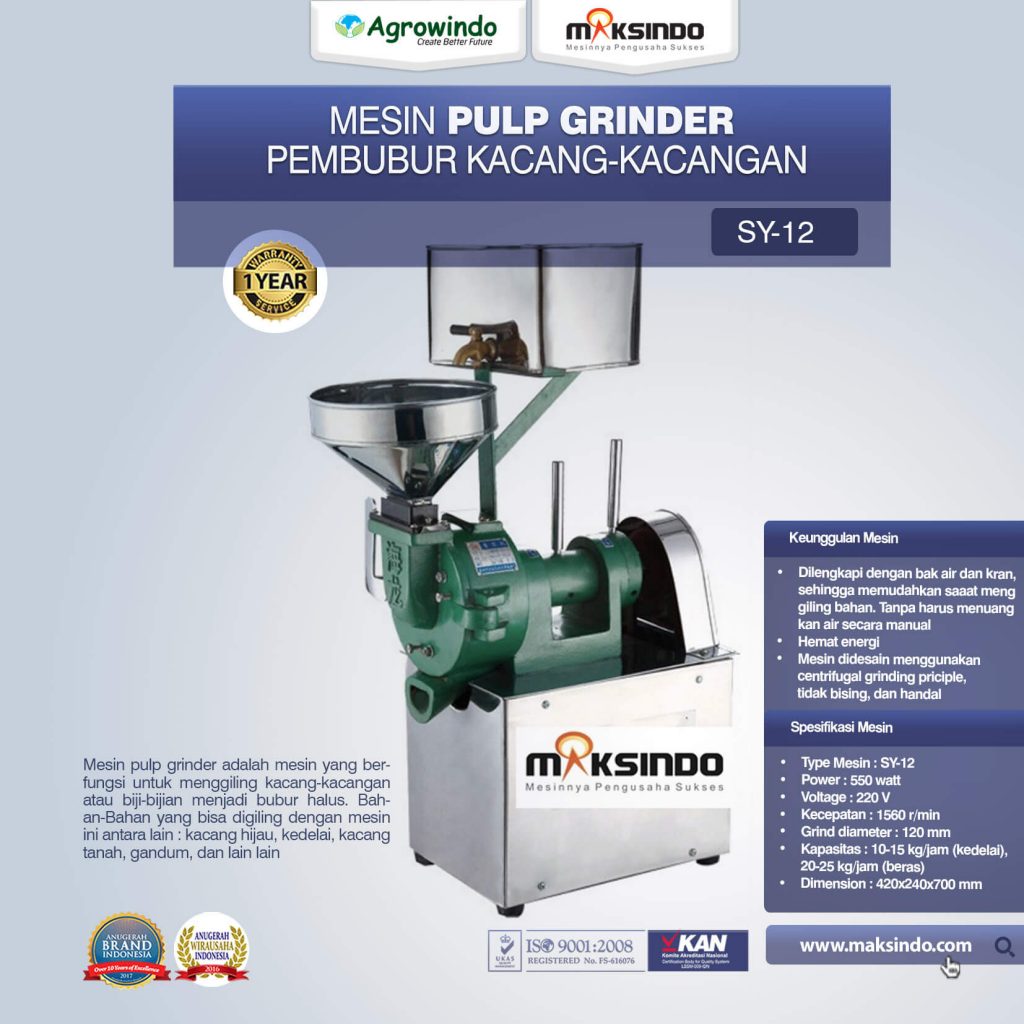 Mesin Pulp Grinder Pembubur Kacang-Kacangan SY-12 (1)
