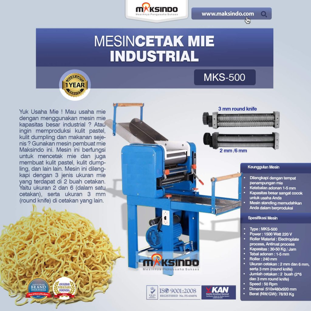 Mesin Cetak Mie Industrial MKS-500 (1)