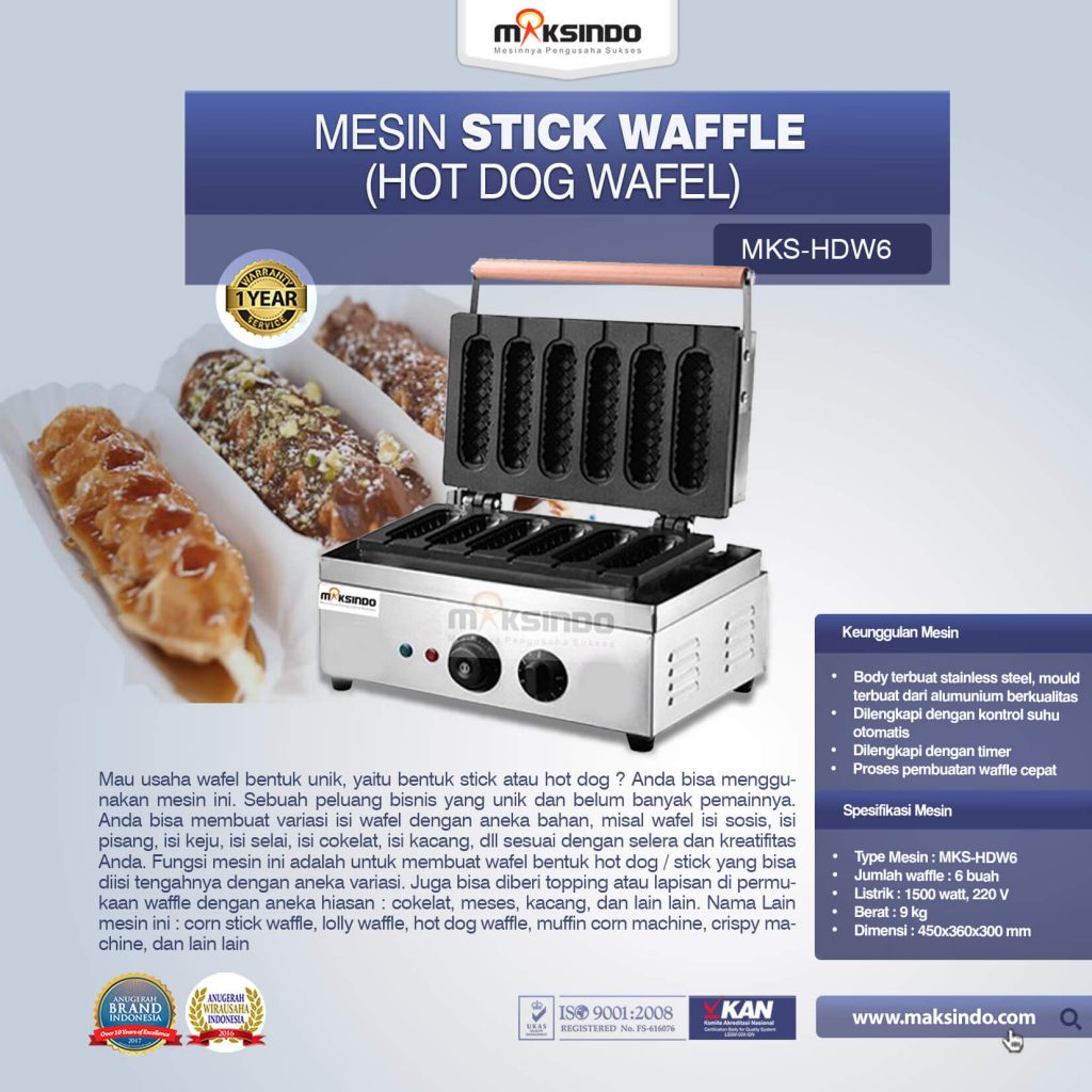 Mesin Stick Waffle hot dog wafel MKS-HDW6 (1)