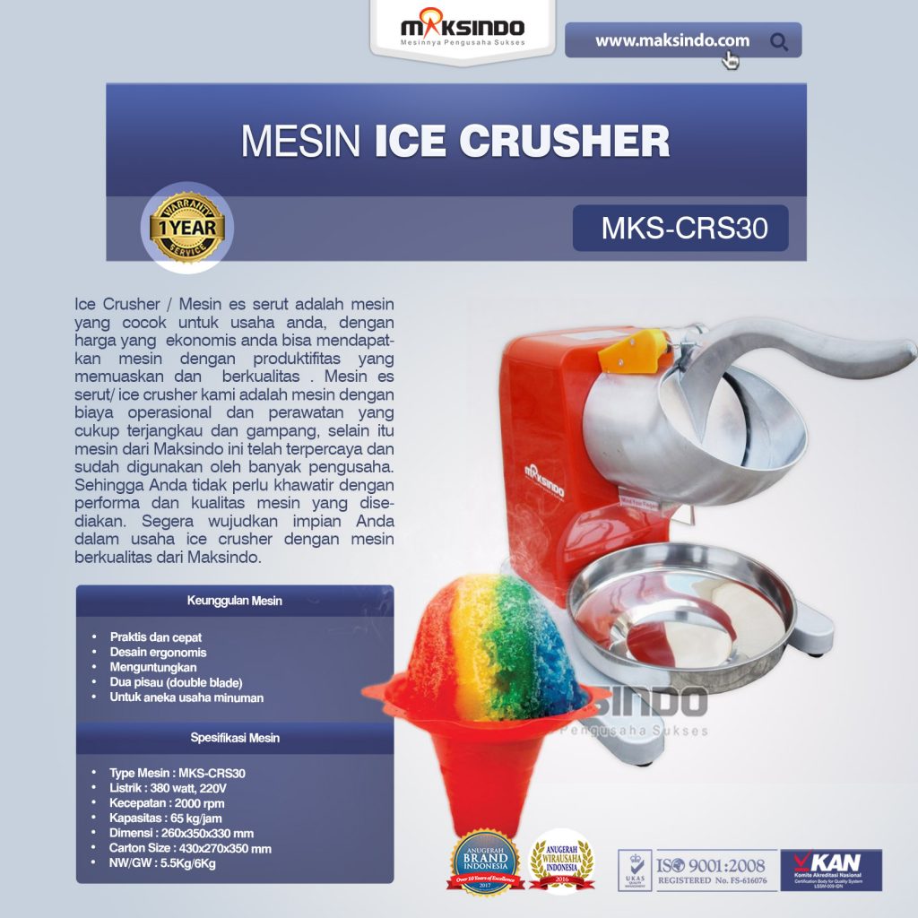 Mesin Ice Crusher MKS-CRS30