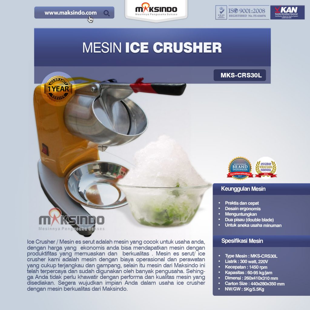 Mesin Ice Crusher MKS-CRS30L