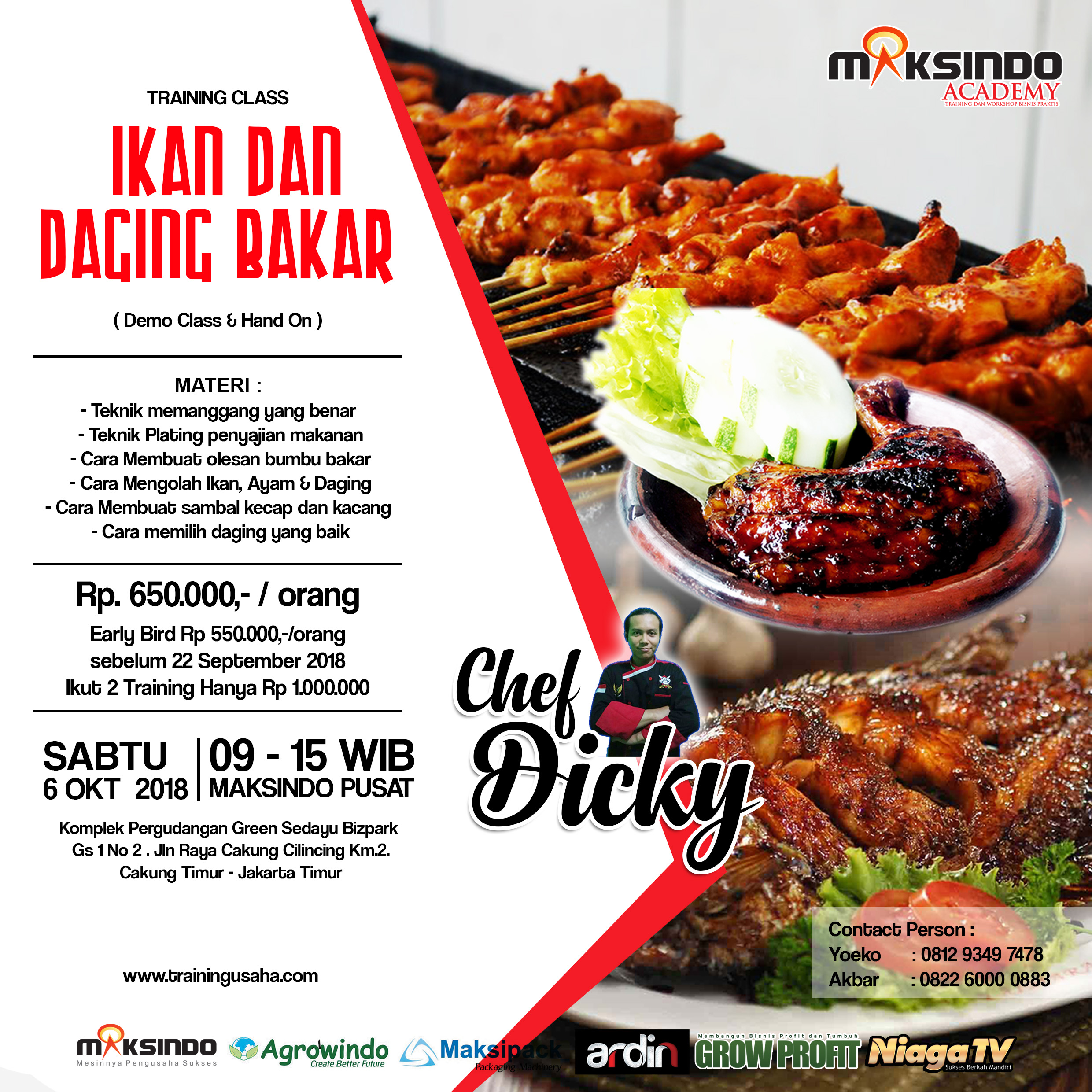 Training Usaha Ikan dan Daging Bakar, 6 Oktober 2018
