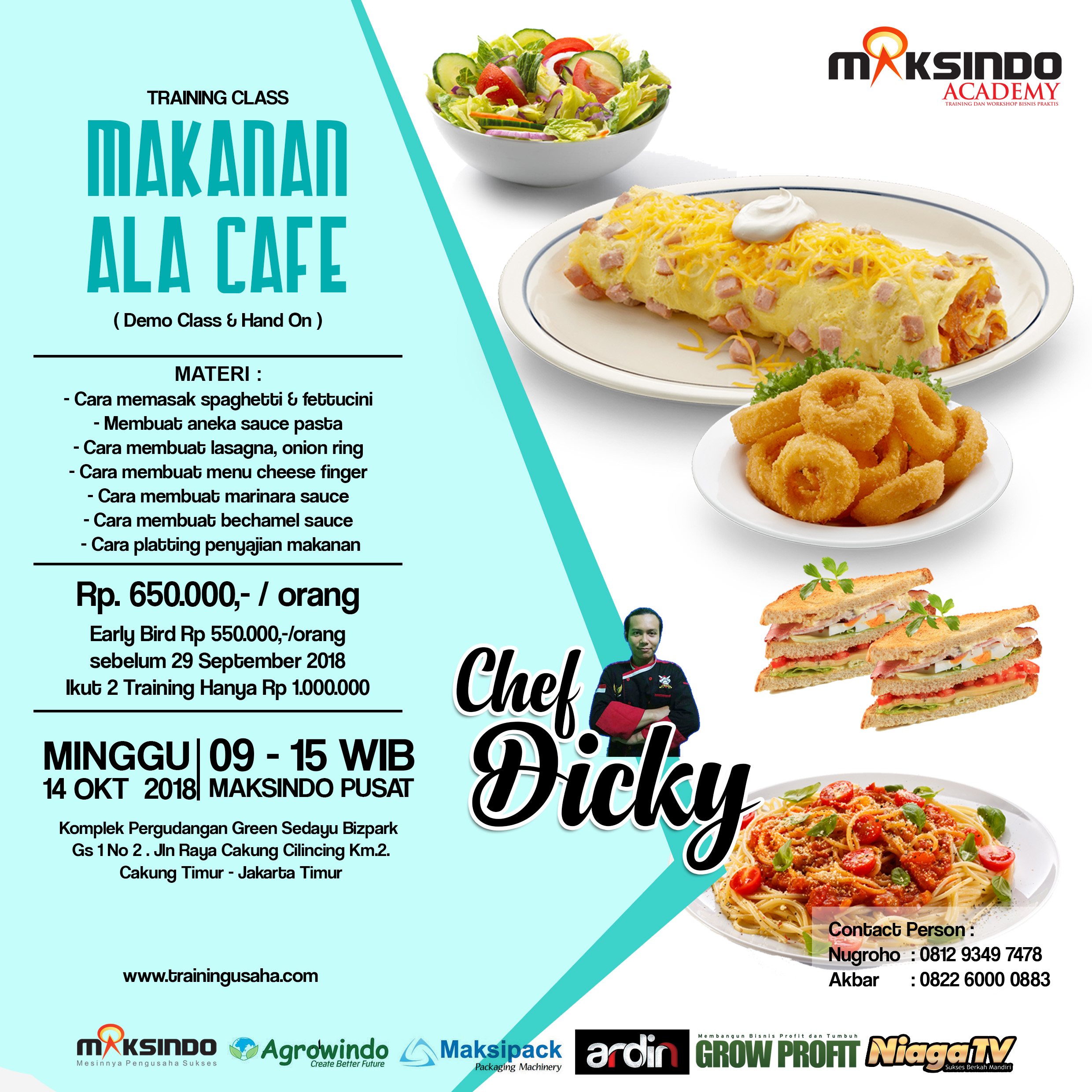 Training Usaha Makanan Ala Cafe 14 Oktober 2018