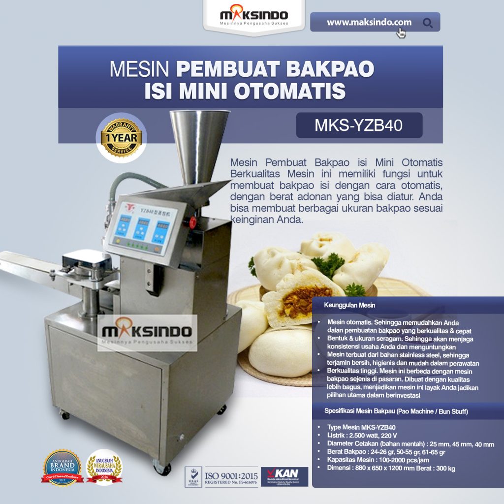 Mesin Pembuat Bakpao Isi Otomatis MKS-YZB40