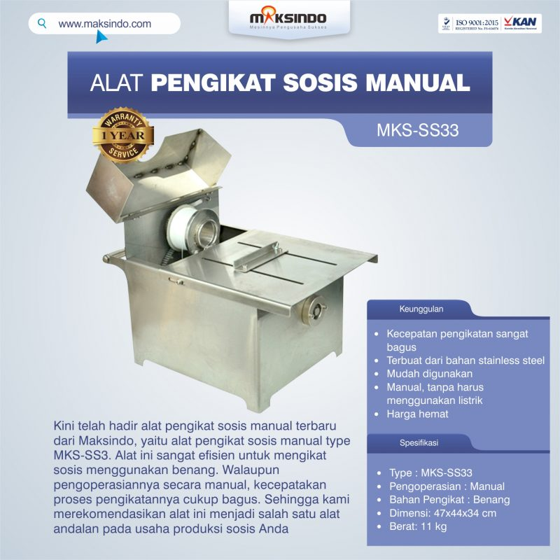 Jual Alat Pengikat Sosis Manual MKS-SS33 di Tangerang