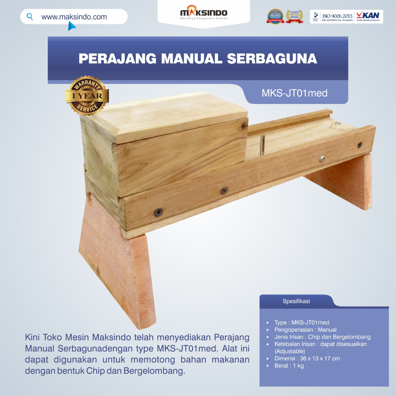Jual Perajang Manual Serbaguna MKS-JT01med di Tangerang