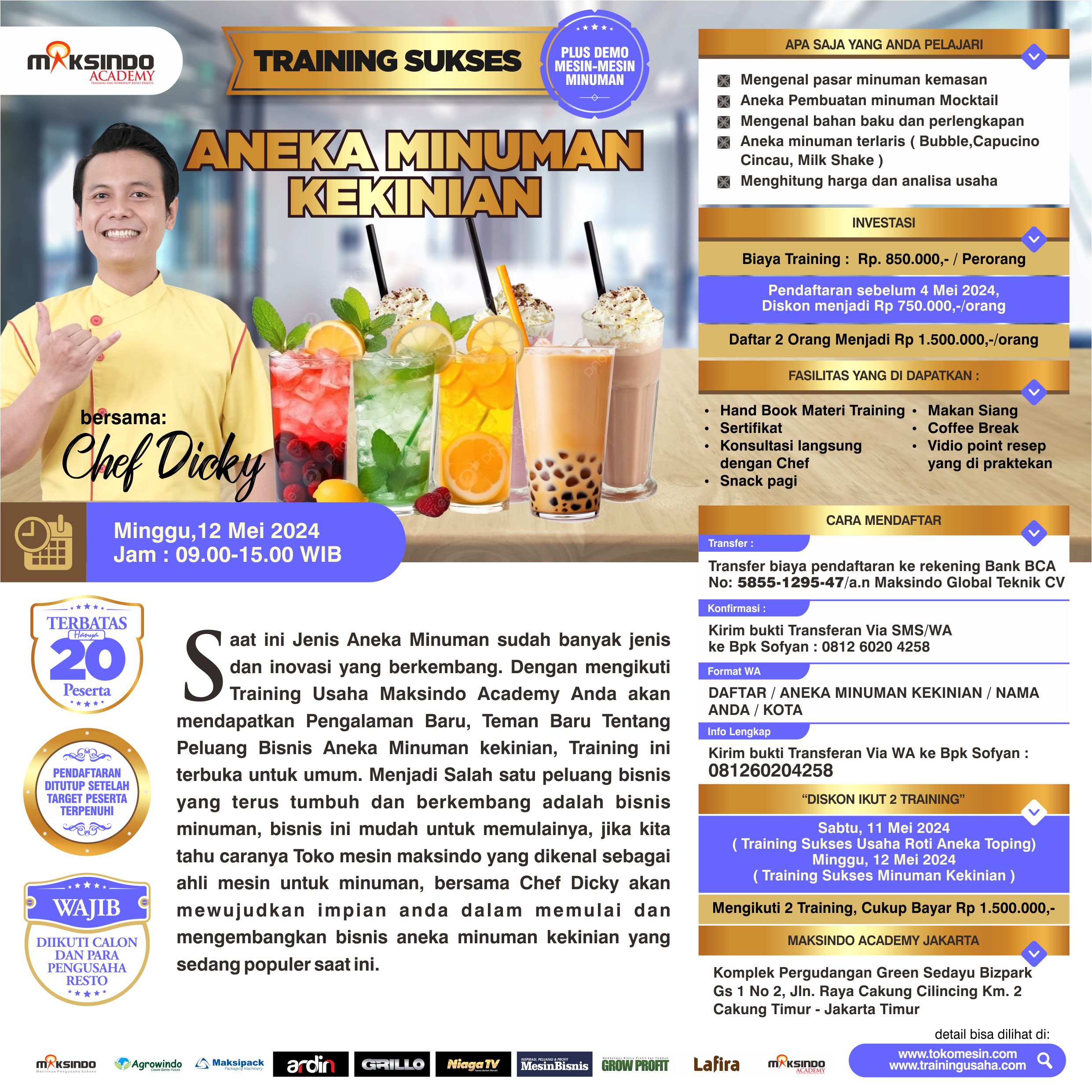 Training Sukses Aneka Minuman Kekinian 12 Mei 2024